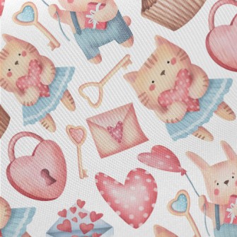 Blushing Cat Celebrates Valent Twill