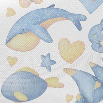 Gentle Whale Fish Twill