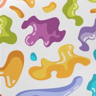 Irregular Abstract Color Block Twill