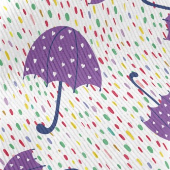 Love Heart Decorated Umbrella Standard Corduroy