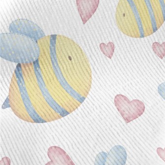 Love Watercolor Little Bee Standard Corduroy