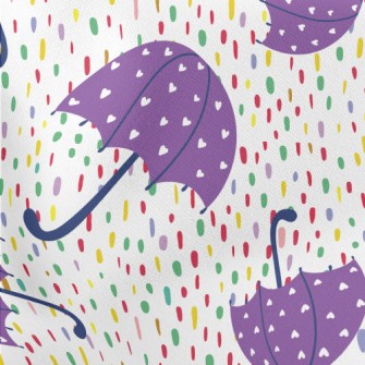 Love Heart Decorated Umbrella Stretch Ponte