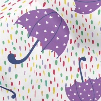 Love Heart Decorated Umbrella Micro Fleece