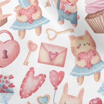 Blushing Cat Celebrates Valent Micro Fleece