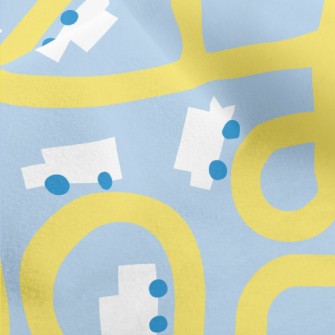 Winding Road Car Micro Fleece