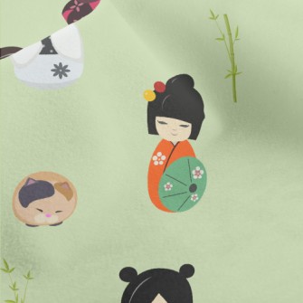 Classic Japanese Doll Micro Fleece