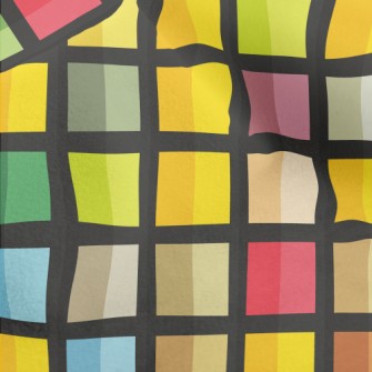 Colorful Geometric Mosaic Micro Fleece