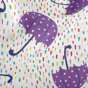 Love Heart Decorated Umbrella Minky