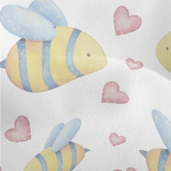 Love Watercolor Little Bee Lightweight Performance Linen