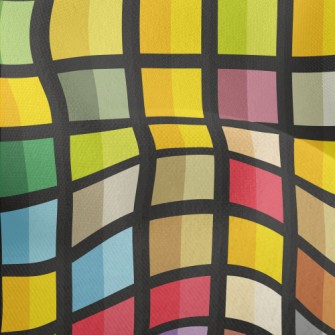 Colorful Geometric Mosaic Lightweight Performance Linen