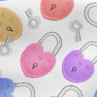 Love Lock Key Jersey Backed Fleece