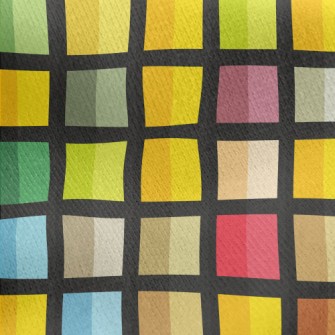 Colorful Geometric Mosaic Jersey Backed Fleece