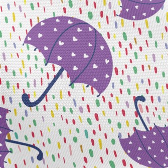 Love Heart Decorated Umbrella Pongee