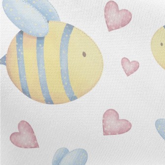 Love Watercolor Little Bee Pongee