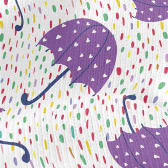 Love Heart Decorated Umbrella Stretch Jersey