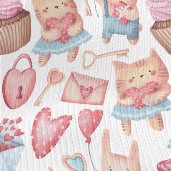 Blushing Cat Celebrates Valent Stretch Jersey