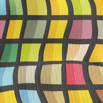 Colorful Geometric Mosaic Stretch Jersey