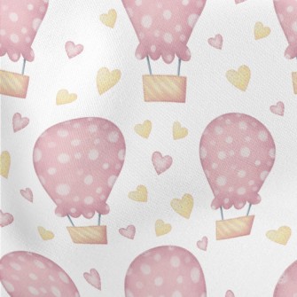 Cute Hot Air Balloon Lightweight Cotton Poplin