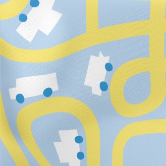 Winding Road Car Lightweight Cotton Poplin