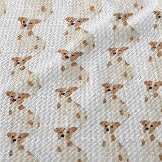 Simple Cute Puppy Birdseye Piqué