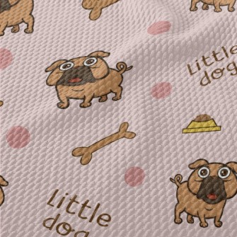 Funny Cute Puppy Birdseye Piqué