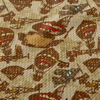Retro Air Transport Birdseye Piqué