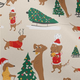 Dachshund Christmas Chiffon