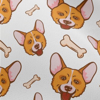 Corgi And Dog Bones Chiffon