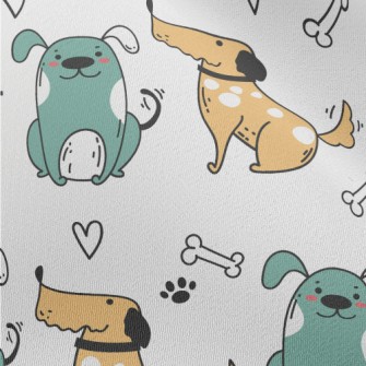 Cartoon Style Cute Puppy Chiffon