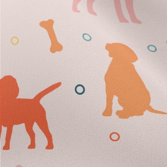 Colored Puppy Silhouette Chiffon