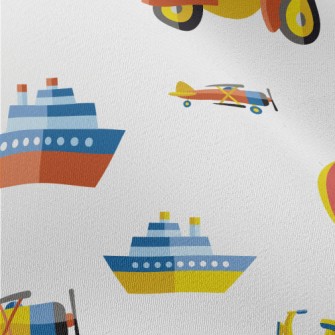 Cartoon Style Transportation Chiffon
