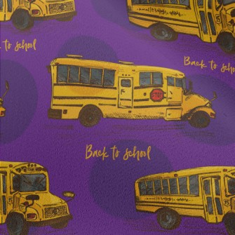 Yellow School Bus On The First Chiffon