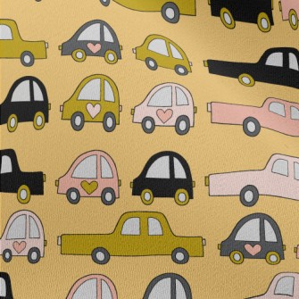 Hand Drawn Car Traffic Jam Chiffon