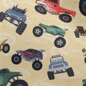 Colorful Monster Truck Chiffon