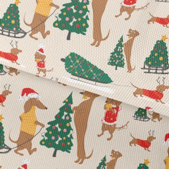 Dachshund Christmas Waterproof Oxford