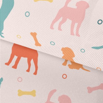 Colored Puppy Silhouette Waterproof Oxford