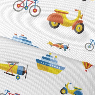 Cartoon Style Transportation Waterproof Oxford