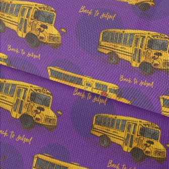 Yellow School Bus On The First Waterproof Oxford