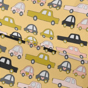 Hand Drawn Car Traffic Jam Waterproof Oxford