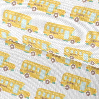 Cartoon School Bus Waterproof Oxford
