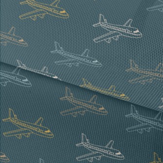 Color Line Airplane Waterproof Oxford