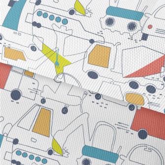 Simple Lines Transportation Waterproof Oxford