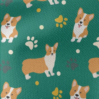 Cute Cartoon Corgi Waterproof Canvas