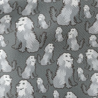 Gray Long-haired Dog Waterproof Canvas