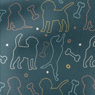 Cute Beagle Silhouette Waterproof Canvas