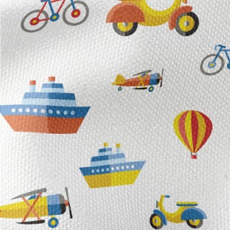 Cartoon Style Transportation Waterproof Canvas
