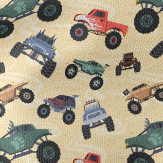 Colorful Monster Truck Waterproof Canvas