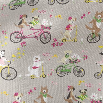 Happy Cycling Puppy Waterproof Canvas