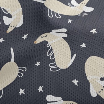 Dachshund On A Summer Night Athletic Mesh Flat Back