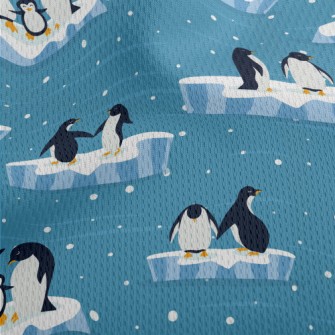Cute Penguin Family Athletic Mesh Flat Back
